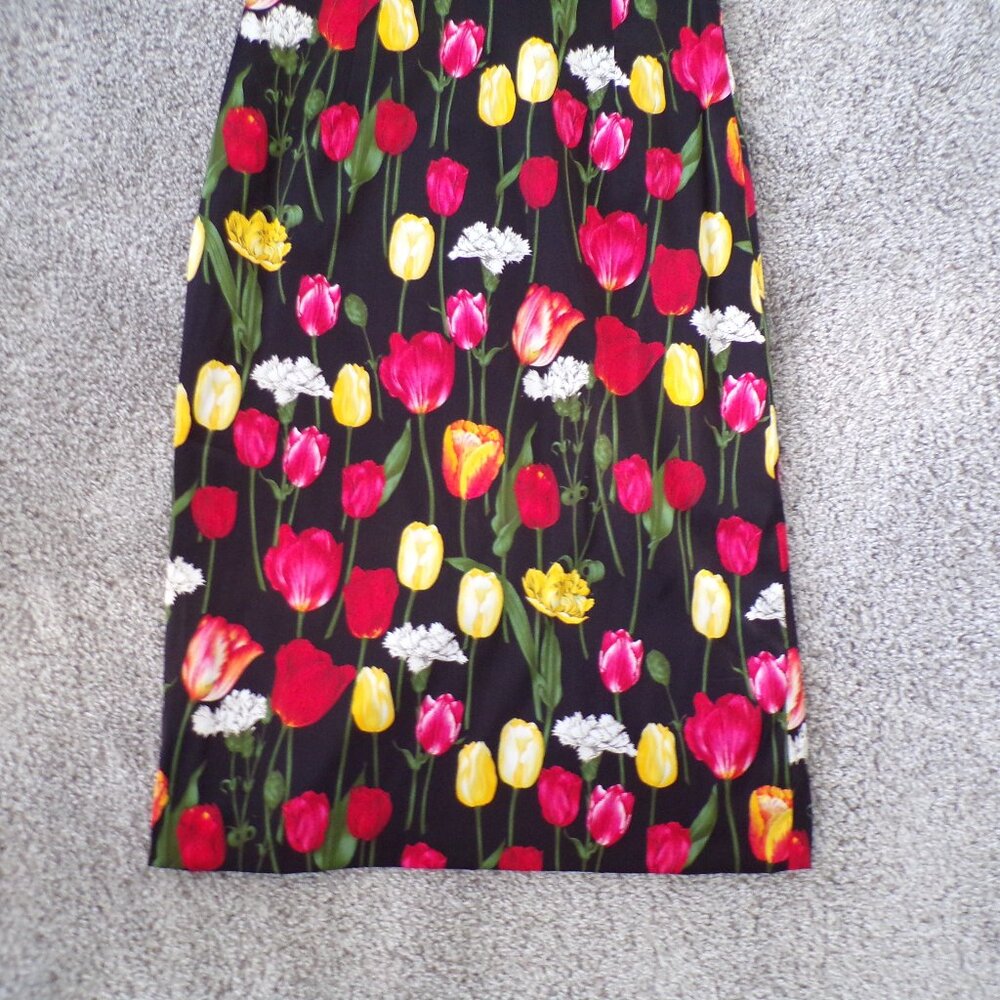 NWOT Dolce and Gabanna Red floral tulip print pencil dress 40/S Summer - Picture 5 of 14